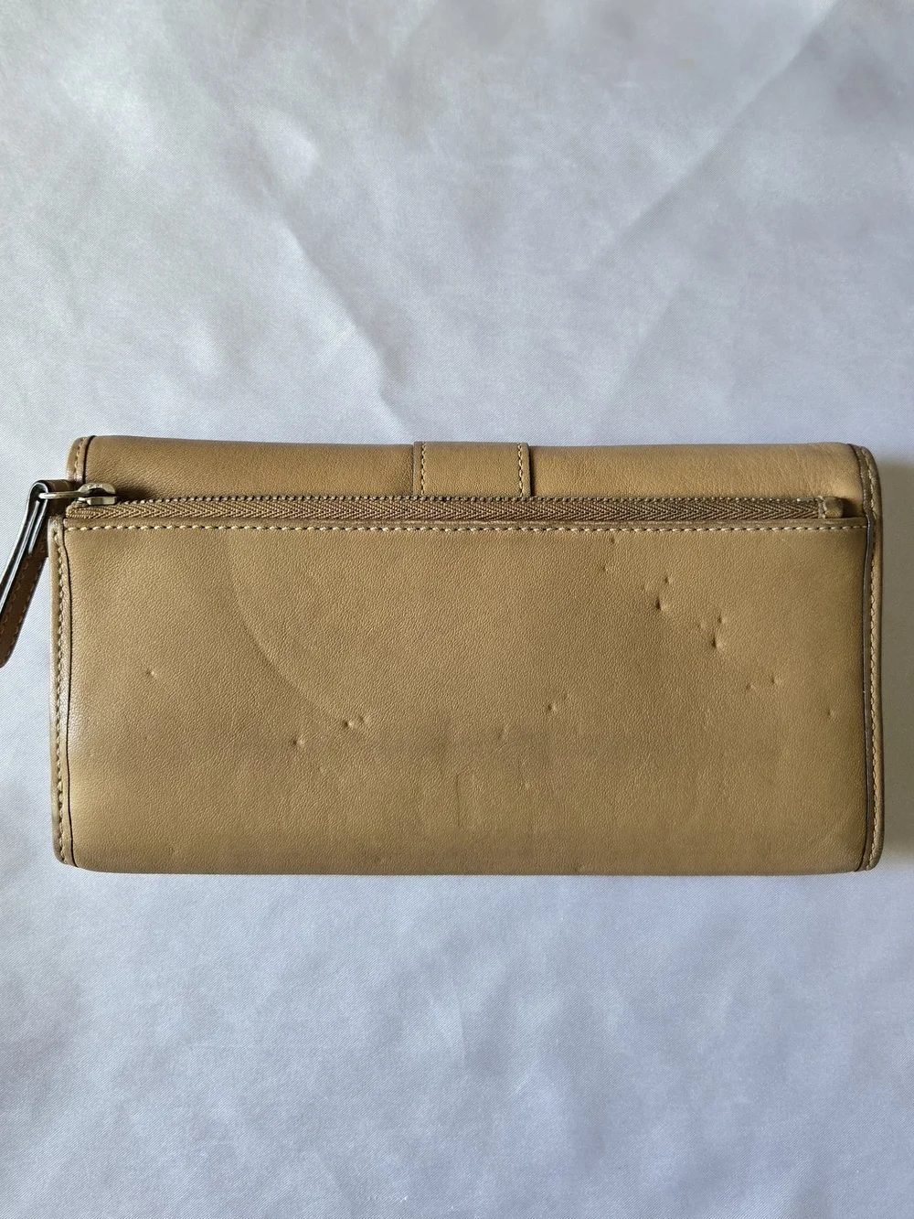 Coach Tan Leatherware Checkbook Wallet
